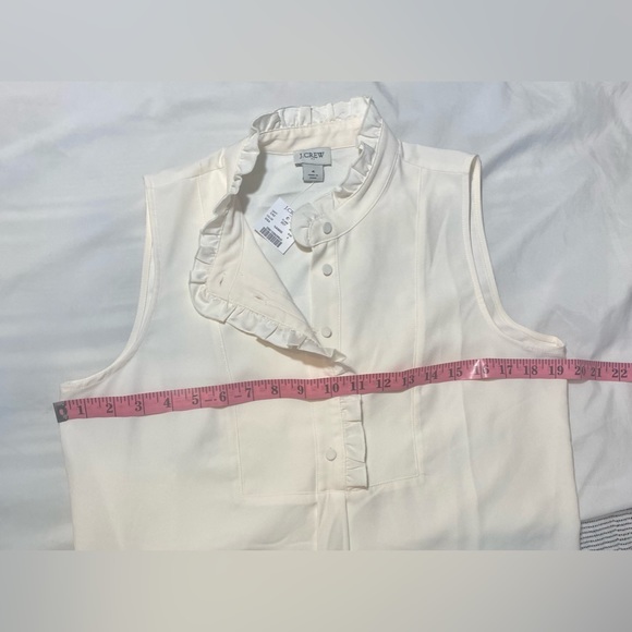 NWT J Crew Cream Tank Blouse - Picture 4 of 6